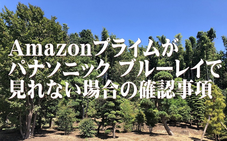 アマゾンプライムがパナソニックブルーレイで動かない場合の対処