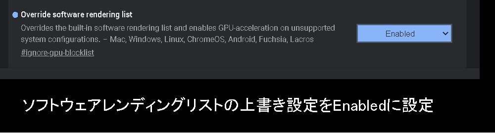 Google Chrome  Override software rendering list  enable ɐݒ