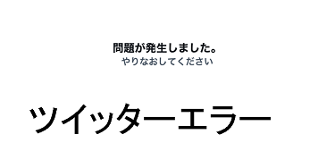 問題が発生しました。やりなおしてください。